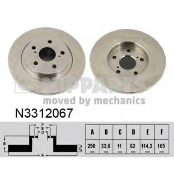 Тормозной диск NIPPARTS N3312067
