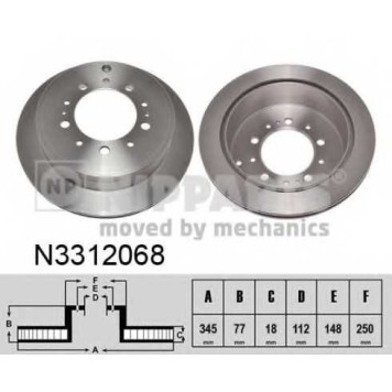 Тормозной диск NIPPARTS N3312068
