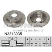 Тормозной диск NIPPARTS N3313035