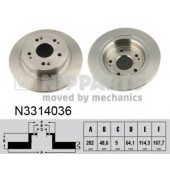 Тормозной диск NIPPARTS N3314036
