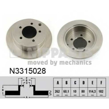 Тормозной диск NIPPARTS N3315028