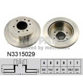 Тормозной диск NIPPARTS N3315029