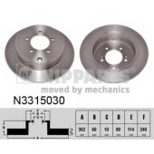 Тормозной диск NIPPARTS N3315030