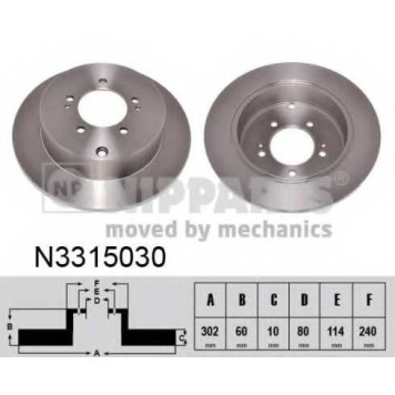 Тормозной диск NIPPARTS N3315030