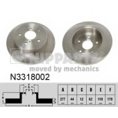 Тормозной диск NIPPARTS N3318002