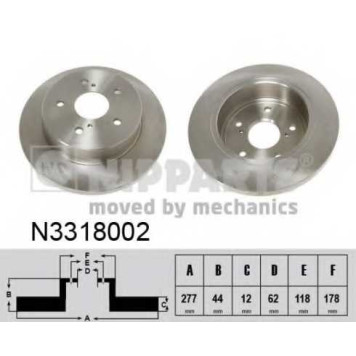 Тормозной диск NIPPARTS N3318002