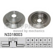 Тормозной диск NIPPARTS N3318003