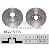 Тормозной диск NIPPARTS N3318006