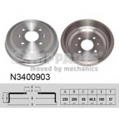 Тормозной барабан NIPPARTS N3400903