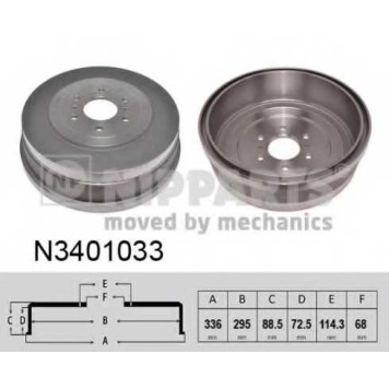 Тормозной барабан NIPPARTS N3401033