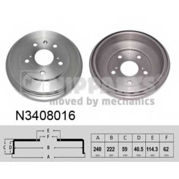 Тормозной барабан NIPPARTS N3408016