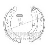 Комплект тормозных колодок для MITSUBISHI COLT CZC(RG), COLT PLUS(Z2#W), COLT(Z2#A,Z3#A) <b>NIPPARTS N3505043</b>