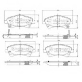 Колодки тормозные дисковые для TOYOTA AURIS, AVENSIS, COROLLA, VERSO <b>NIPPARTS N3602133</b>