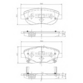Колодки тормозные дисковые для TOYOTA AVENSIS(ADT27,ZRT27), VERSO(#AUR2#,#ZGR2#) <b>NIPPARTS N3602135</b>