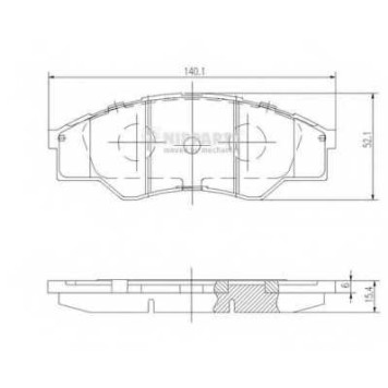 Колодки тормозные дисковые для TOYOTA HILUX(GGN#, KUN#, KUN1#, LAN#, TGN#, TGN3#) <b>NIPPARTS N3602137</b>