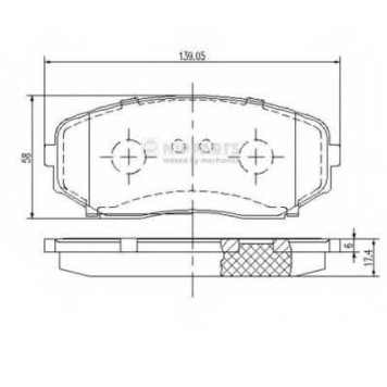 Колодки тормозные дисковые для MAZDA CX-7(ER), CX-9(TB), MPV(LY) <b>NIPPARTS N3603070</b>