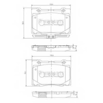 Колодки тормозные дисковые для HONDA LEGEND(KB#) <b>NIPPARTS N3604070</b>