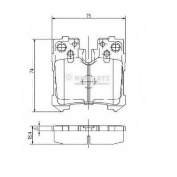 Колодки тормозные дисковые для LEXUS LS(USF4#,UVF4#) <b>NIPPARTS N3612037</b>