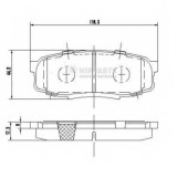 Колодки тормозные дисковые для LEXUS LX / TOYOTA LAND CRUISER 200, LAND CRUISER, TUNDRA <b>NIPPARTS N3612043</b>