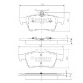 Колодки тормозные дисковые для MAZDA 3(BK,BL), 5(CR19,CW), BIANTE, PREMACY(CP) <b>NIPPARTS N3613022</b>