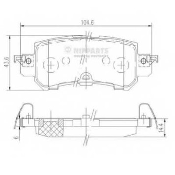 Колодки тормозные дисковые для MAZDA CX-3(DK), CX-5(GH,KE) <b>NIPPARTS N3613026</b>