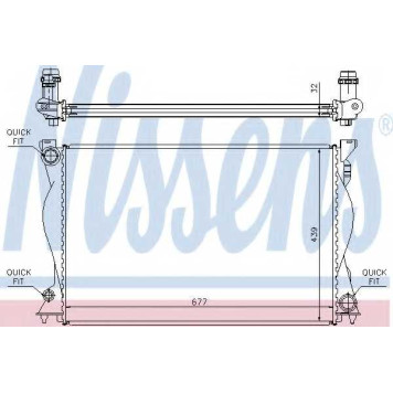 Радиатор охлаждения двигателя NISSENS 60234A