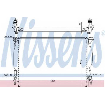 Радиатор охлаждения двигателя NISSENS 60306A
