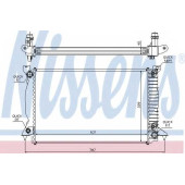 Радиатор охлаждения двигателя NISSENS 60314A