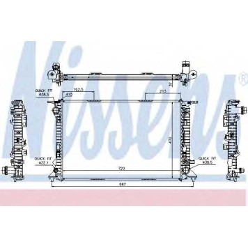 Радиатор охлаждения двигателя NISSENS 60318