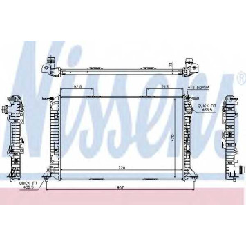 Радиатор охлаждения двигателя NISSENS 60319