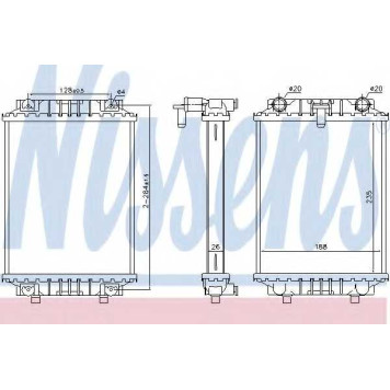 Радиатор охлаждения двигателя NISSENS 60351