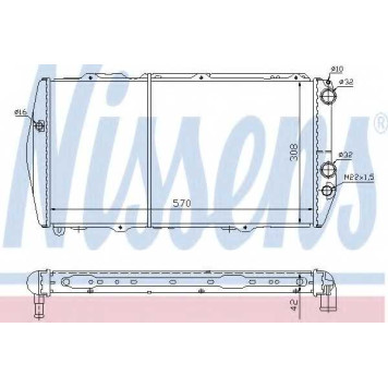 Радиатор охлаждения двигателя NISSENS 604551