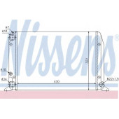 Радиатор охлаждения двигателя NISSENS 604611