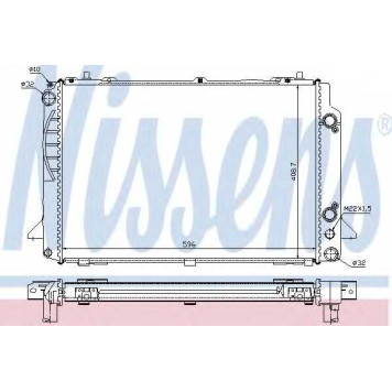 Радиатор охлаждения двигателя NISSENS 60467A