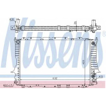 Радиатор охлаждения двигателя NISSENS 60476