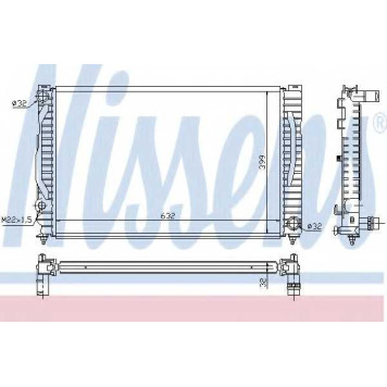 Радиатор охлаждения двигателя NISSENS 60496
