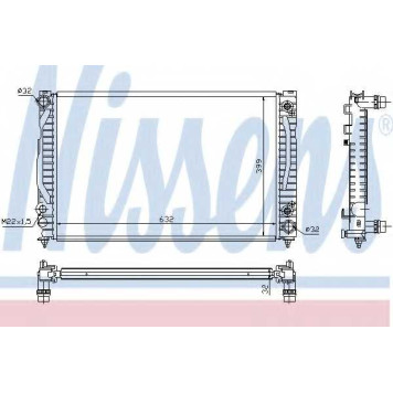 Радиатор охлаждения двигателя NISSENS 60498