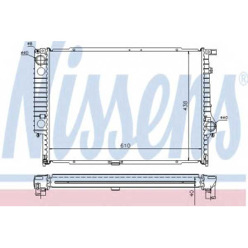 Радиатор охлаждения двигателя NISSENS 60596A