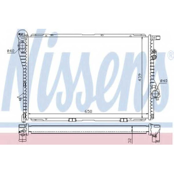 Радиатор охлаждения двигателя NISSENS 60603A