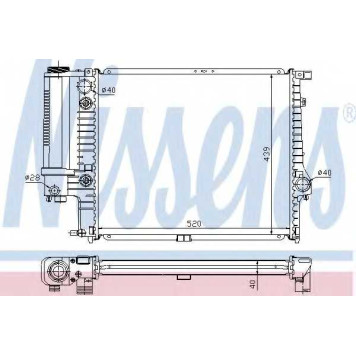 Радиатор охлаждения двигателя NISSENS 60614A