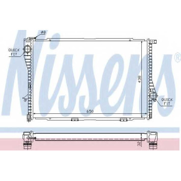 Радиатор охлаждения двигателя NISSENS 60648A