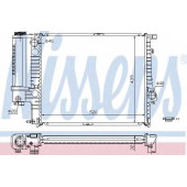 Радиатор охлаждения двигателя NISSENS 60743A