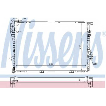 Радиатор охлаждения двигателя NISSENS 60752A