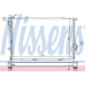 Радиатор охлаждения двигателя NISSENS 60754A