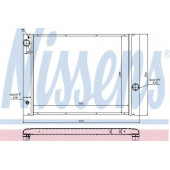 Радиатор охлаждения двигателя NISSENS 60763