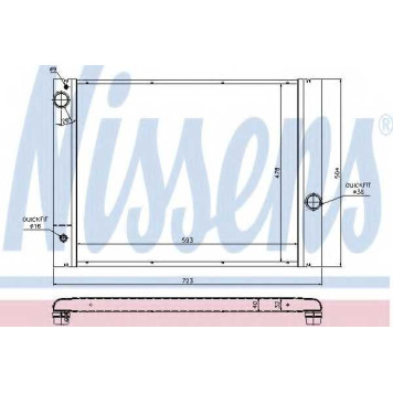 Радиатор охлаждения двигателя NISSENS 60763