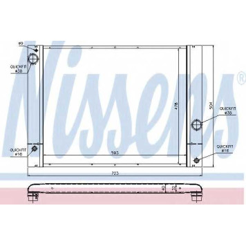 Радиатор охлаждения двигателя NISSENS 60772