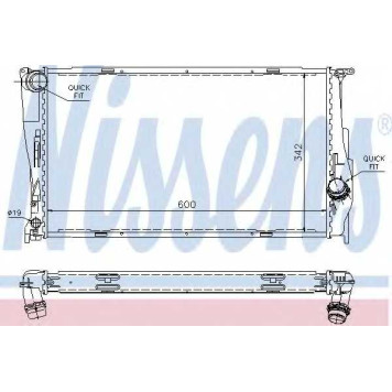 Радиатор охлаждения двигателя NISSENS 60785A