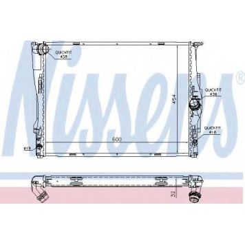 Радиатор охлаждения двигателя NISSENS 60786A