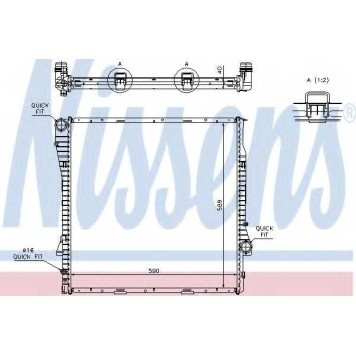 Радиатор охлаждения двигателя NISSENS 60787A